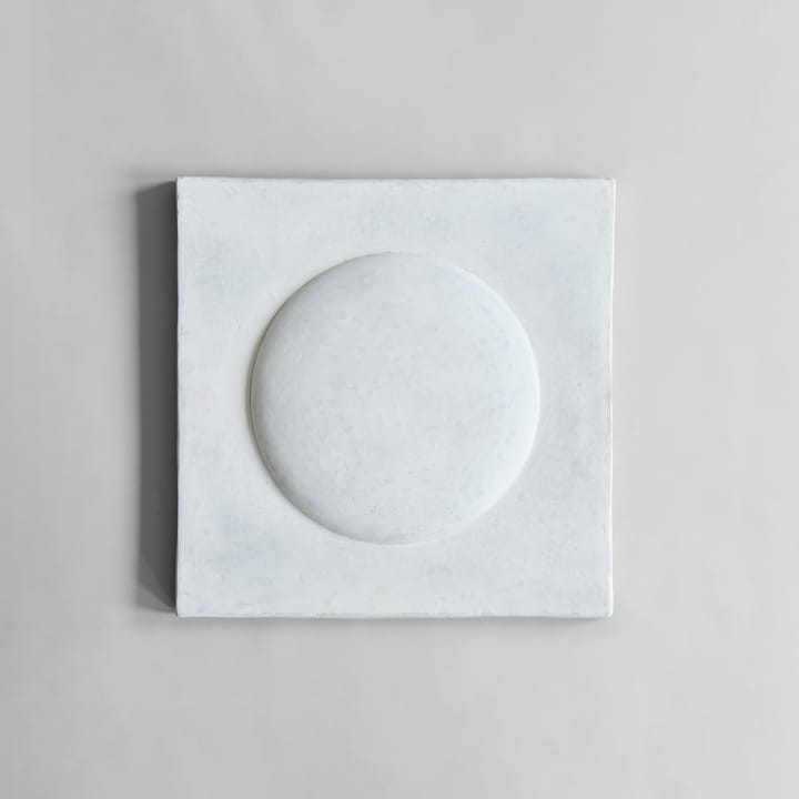 Decorazione da parete Scult Art Shield, 58x58 cm - Gesso bianco - 101 Copenhagen