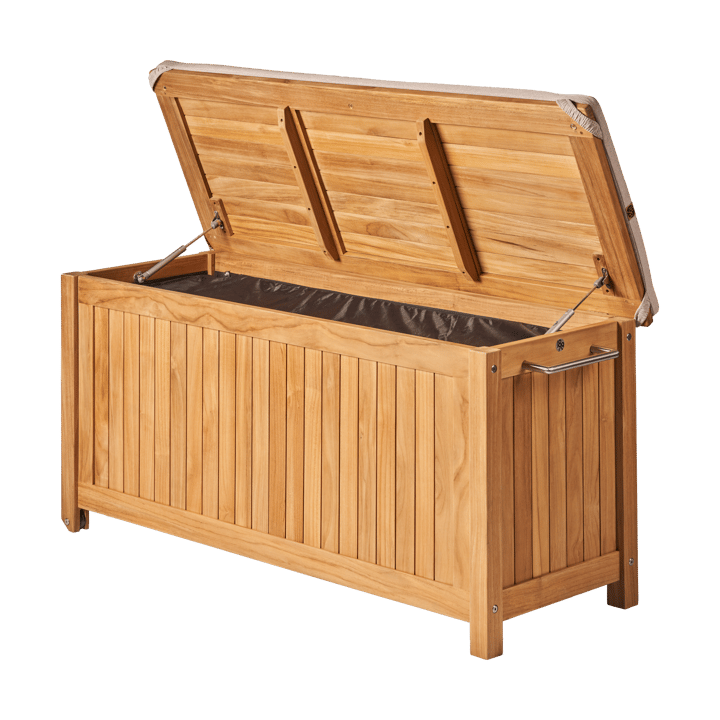 Contenitore per cuscini con ruote S Bjärknäs 130x50x60 cm - Teak - 1898