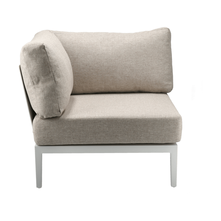 Divano modulare Santander modulo angolare, Bianco-beige 1898