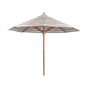 Parasole Hisshult Ø270 cm - Beige stripe-teak - 1898