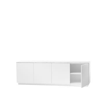 Credenza Beam - laccatura bianca, zoccolo bianco, ripiano in marmo di Carrara - A2