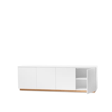 Credenza Beam - laccatura bianca, zoccolo in rovere oliato bianco - A2