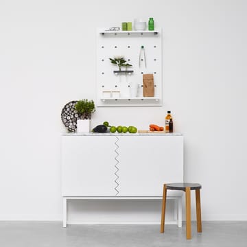 Credenza Story - bianco, ripiano bianco in marmo, struttura bianca - A2