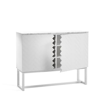 Credenza Story - bianco, ripiano bianco in marmo, struttura bianca - A2