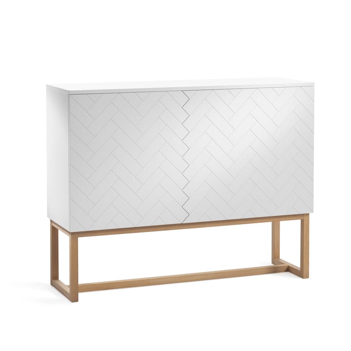 Credenza Story - Gambe in rovere tinto bianco, bianco - A2