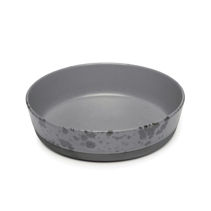 Piatto da zuppa Raw Ø 19,4 cm - grigio a pois - Aida