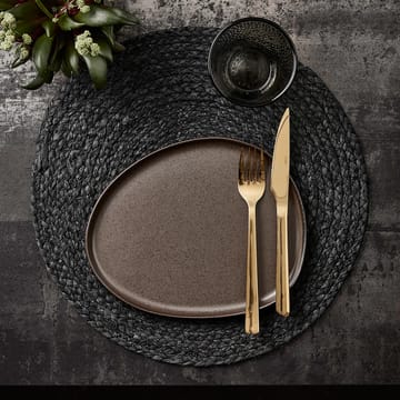 Piatto fondo Raw Organic 24x21 cm - Metallic Brown - Aida