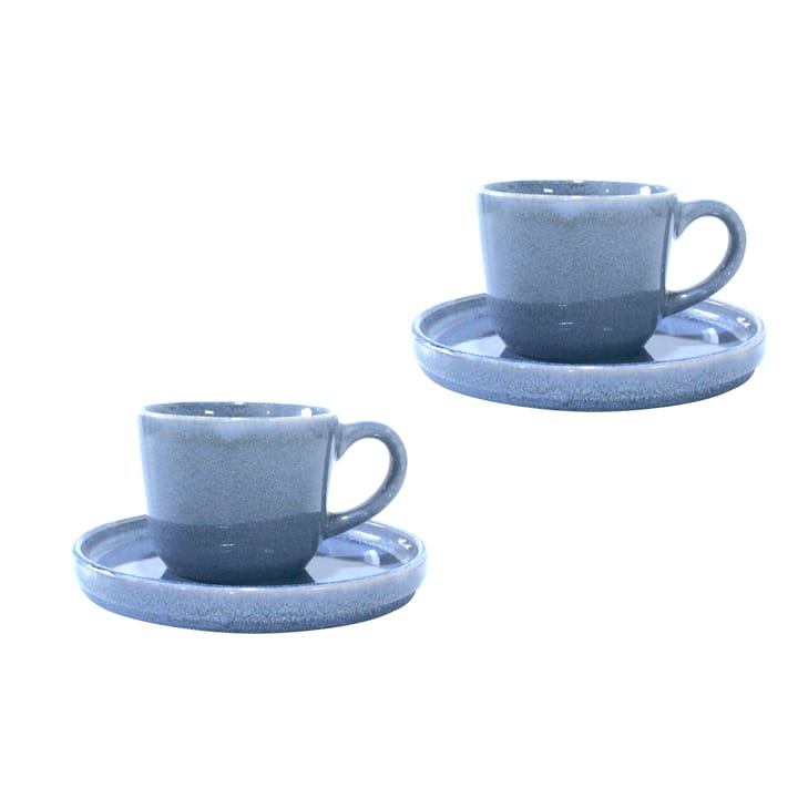 Tazza con piattino Søholm Sonja confezione da 2 - Blu - Aida