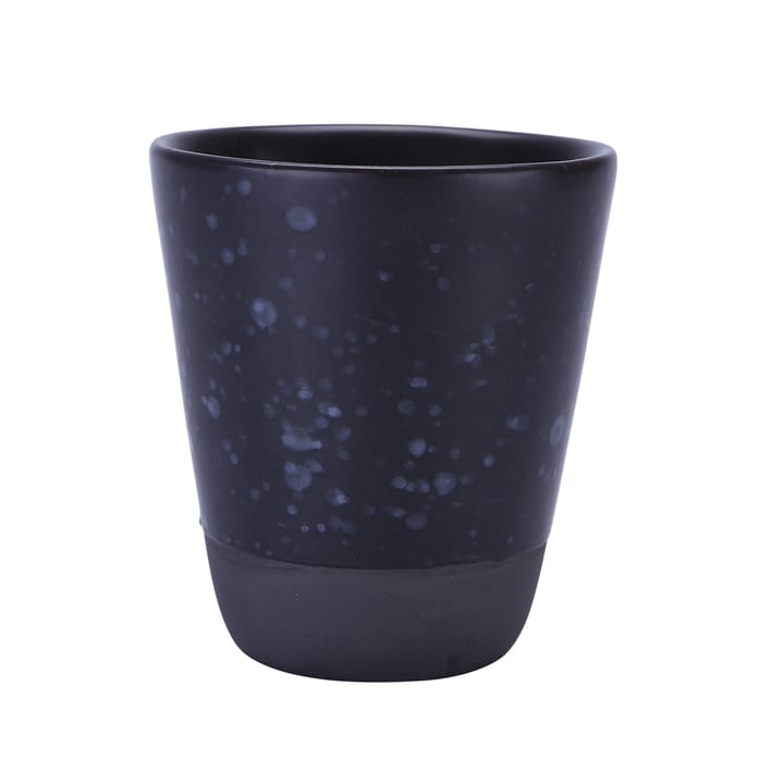 Tazza doppia parete Raw 25 cl - nero a pois - Aida