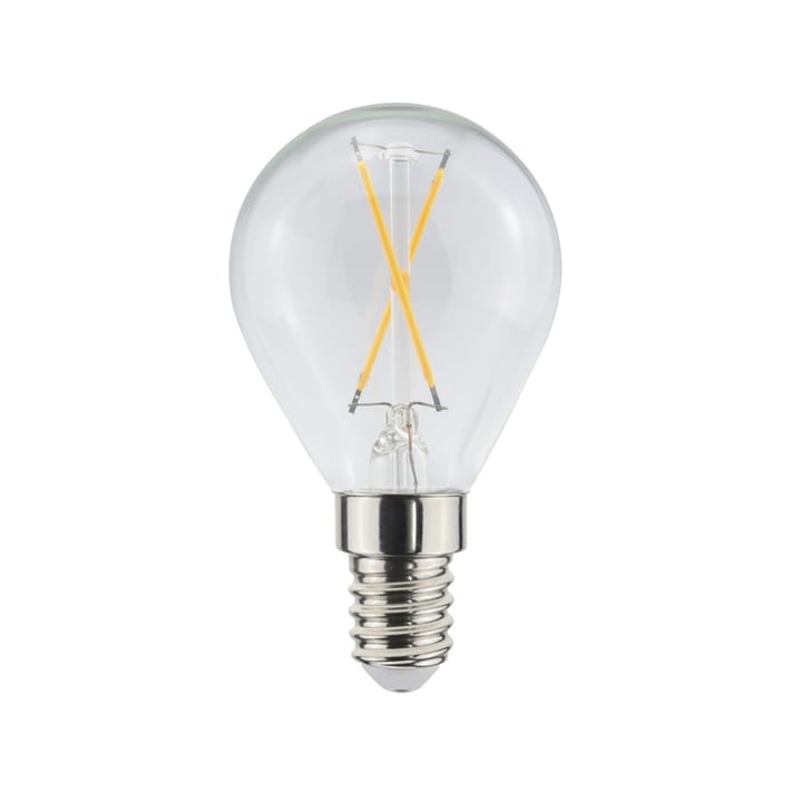 Lampadina a bulbo Airam Filament LED, trasparente, non dimmerabile, E14 a doppio filamento, 1 W Airam