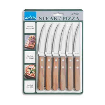 Set di 6 coltelli da griglia Pizza - Quercia - Amefa