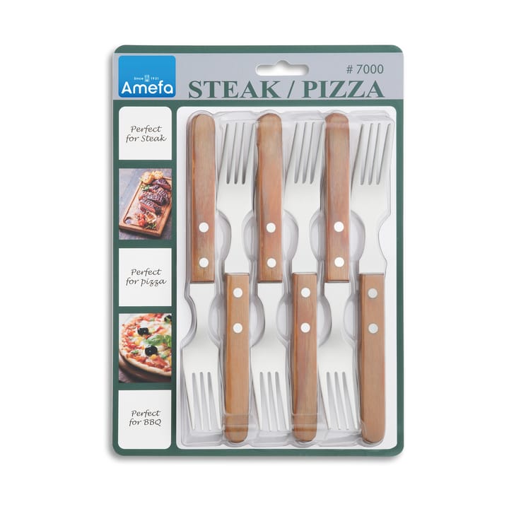 Set di 6 forchette da griglia Pizza - Quercia - Amefa