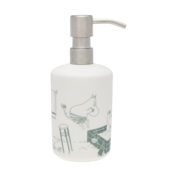 Dispenser per sapone Mumin - Momento bagno verde-bianco - Arabia