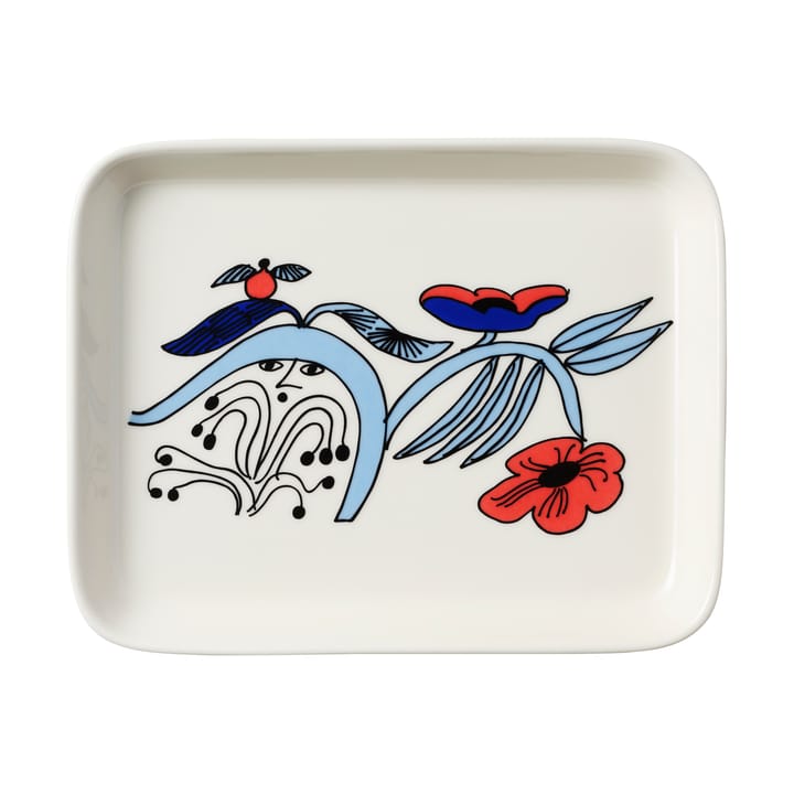 Piatto Puutarhurit 15x19 cm - Blu-bianco-rosso - Arabia