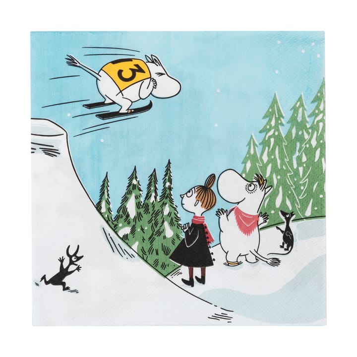 Tovaglioli  Moomin 33x33 cm confezione - Ski jumping - Arabia