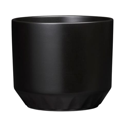 Vaso da fiori Ilona Ø12x10 cm - Nero opaco - Arabia