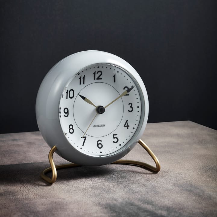 Orologio AJ Station 12 cm, grigio-bianco Arne Jacobsen Clocks