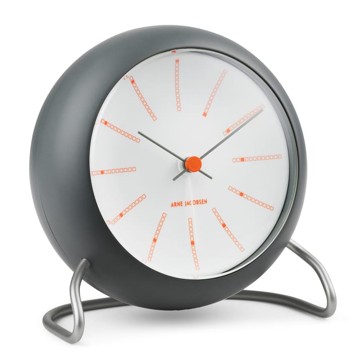 Orologio da tavolo AJ Bankers Ø 11 cm, Grigio scuro Arne Jacobsen Clocks