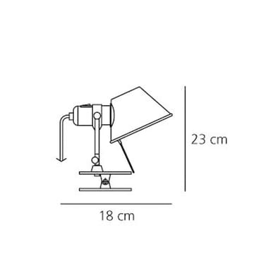 Lampada da parete Tolomeo pinza - Aluminium LED - Artemide