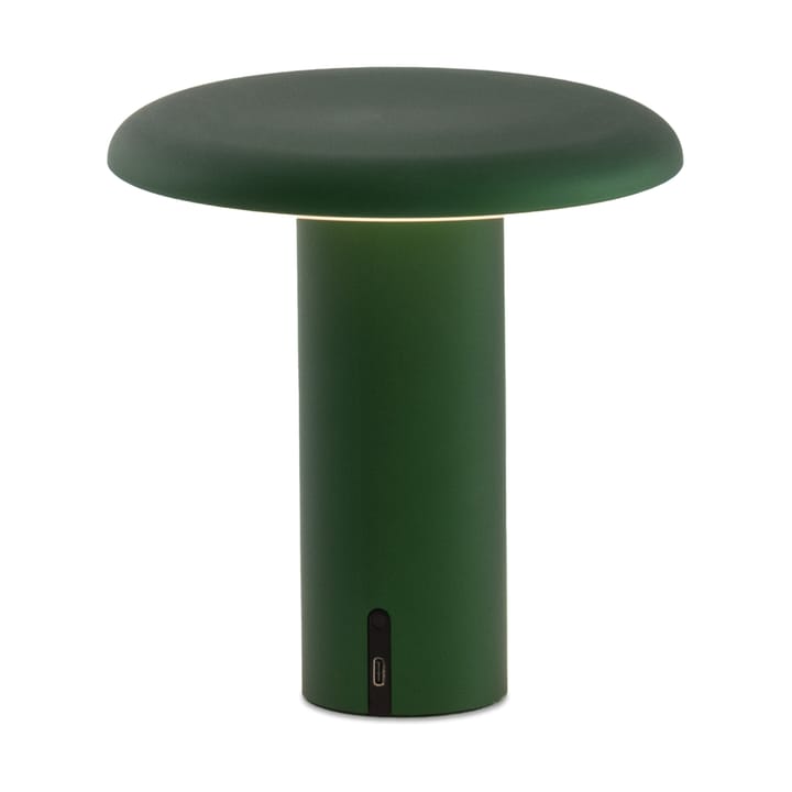 Lampada da tavolo portatile Takku 19 cm, Anodized green Artemide