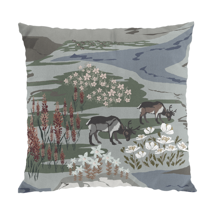 Fodera per cuscino Fjällängar 47x47 cm - Grigio-verde - Arvidssons Textil