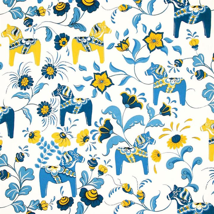 Tessuto Leksand - blu-giallo - Arvidssons Textil