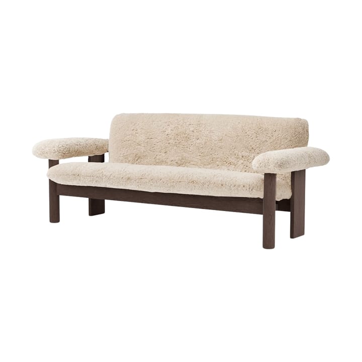 Divano 2 posti Brasilia - Dark oak-Nature sheepskin curly - Audo Copenhagen