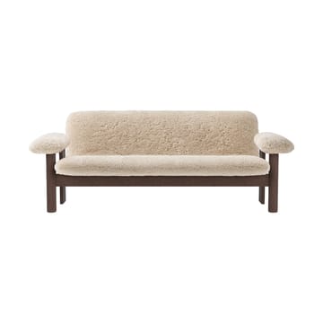 Divano 2 posti Brasilia - Dark oak-Nature sheepskin curly - Audo Copenhagen