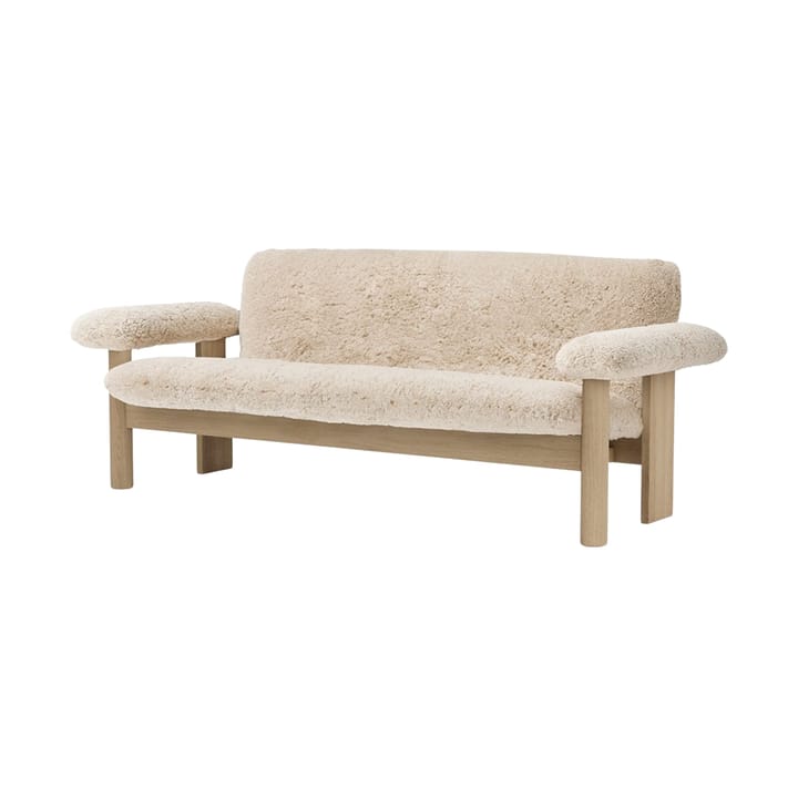 Divano 2 posti Brasilia - Natural oak-Nature sheepskin curly - Audo Copenhagen