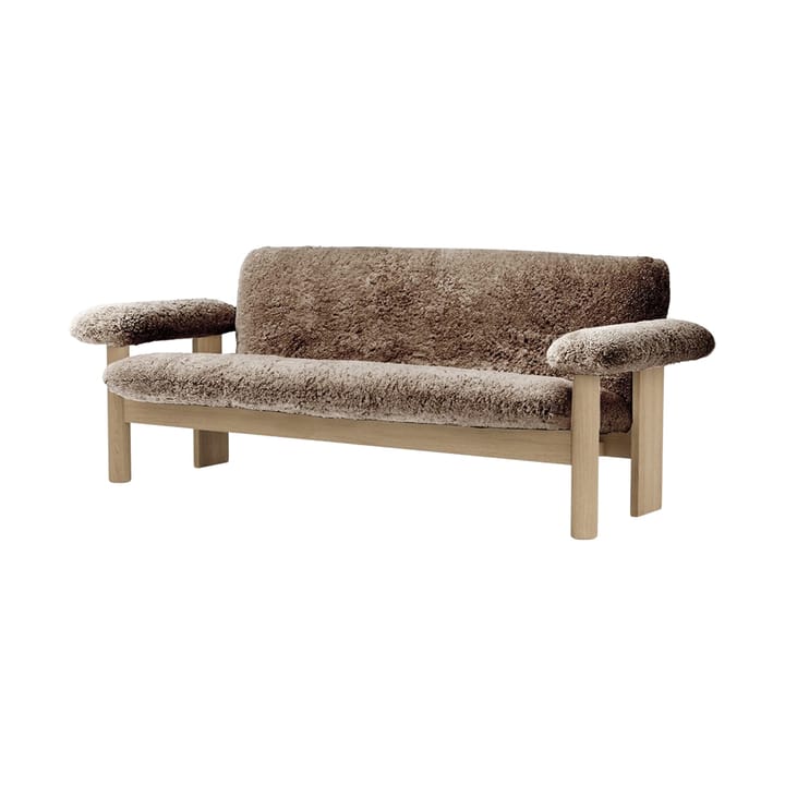 Divano 2 posti Brasilia - Natural oak-Sahara sheepskin curly - Audo Copenhagen