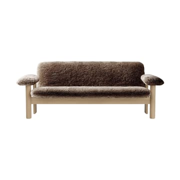 Divano 2 posti Brasilia - Natural oak-Sahara sheepskin curly - Audo Copenhagen