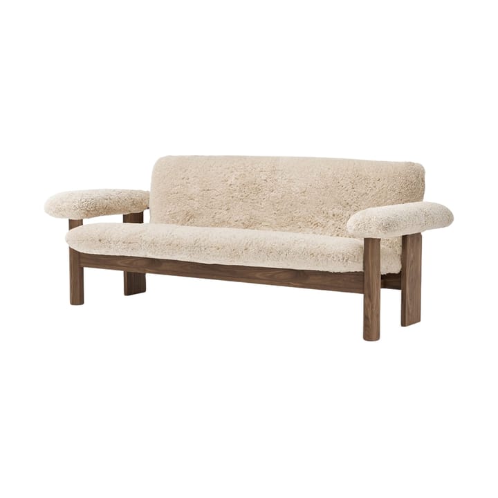 Divano 2 posti Brasilia, Walnut-Nature sheepskin curly Audo Copenhagen