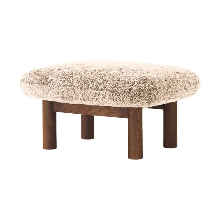 Poggiapiedi Brasilia, Dark oak-Nature sheepskin curly Audo Copenhagen