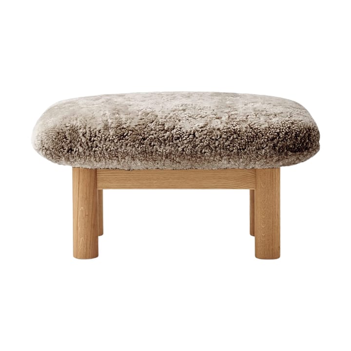 Poggiapiedi Brasilia, Natural oak-Sahara sheepskin curly Audo Copenhagen