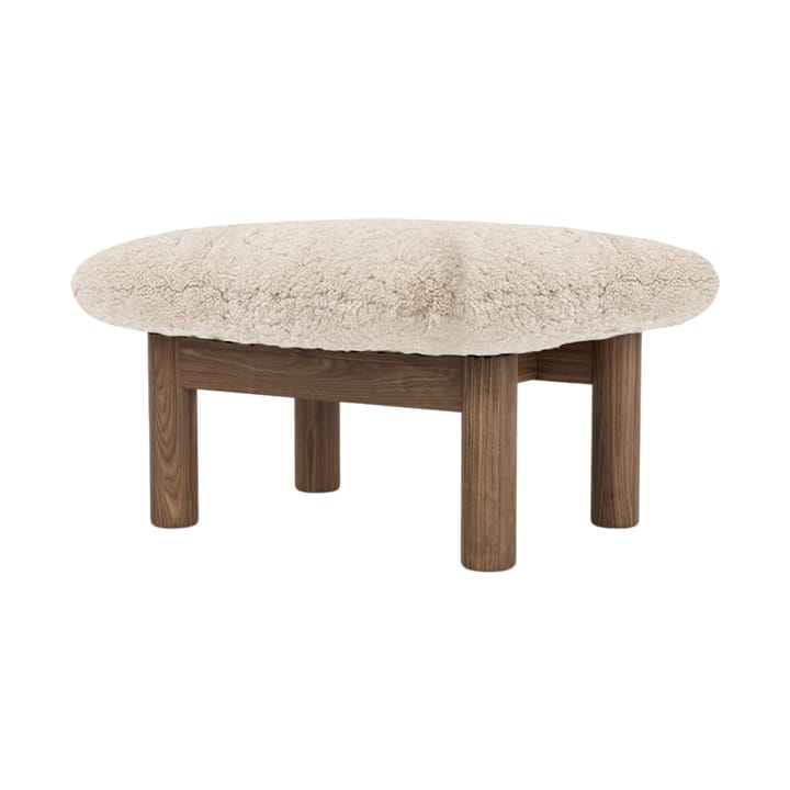 Poggiapiedi Brasilia, Walnut-Nature sheepskin curly Audo Copenhagen