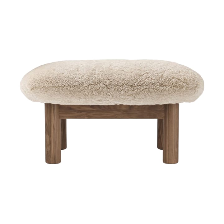 Poggiapiedi Brasilia, Walnut-Nature sheepskin curly Audo Copenhagen