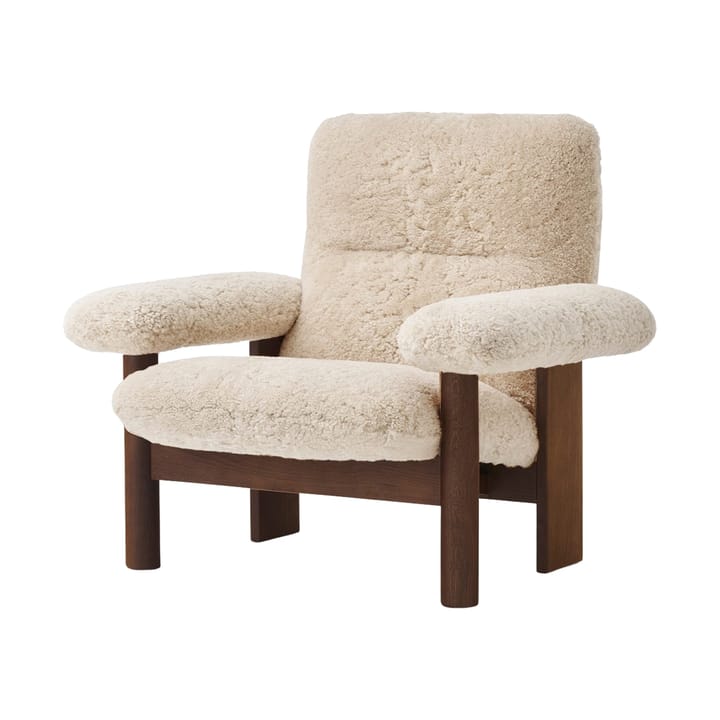 Poltrona Brasilia, Dark oak-Nature sheepskin curly Audo Copenhagen