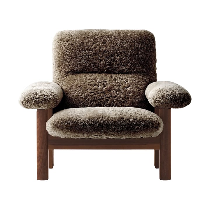 Poltrona Brasilia, Dark oak-Sahara sheepskin curly Audo Copenhagen