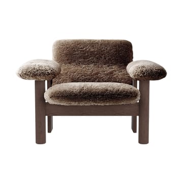 Poltrona Brasilia low back - Dark oak-Sahara sheepskin curly - Audo Copenhagen