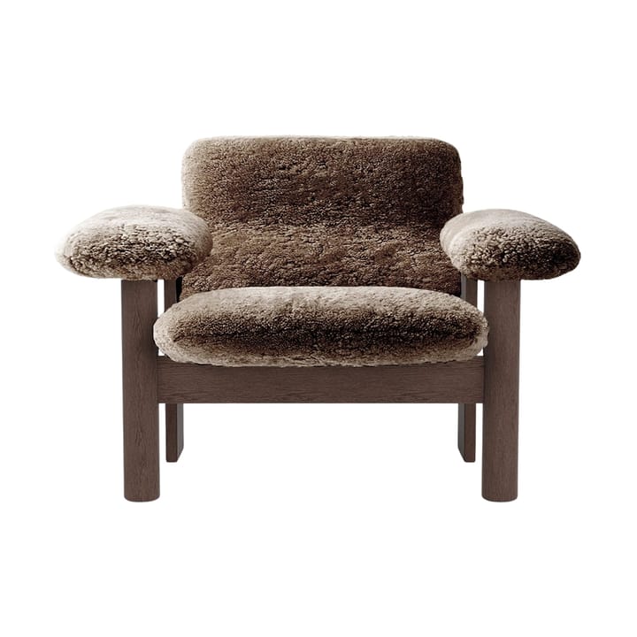 Poltrona Brasilia low back, Dark oak-Sahara sheepskin curly Audo Copenhagen