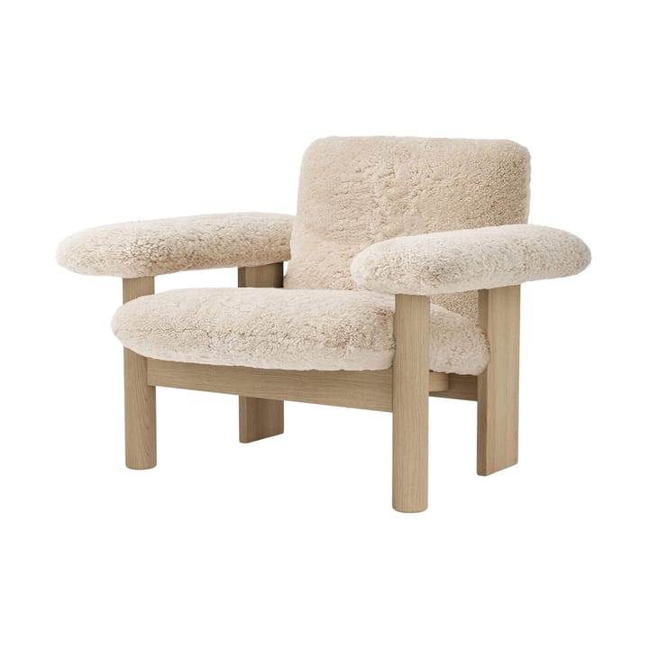 Poltrona Brasilia low back - Natural oak-Nature sheepskin curly - Audo Copenhagen