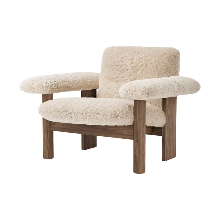 Poltrona Brasilia low back, Walnut-Nature sheepskin curly Audo Copenhagen