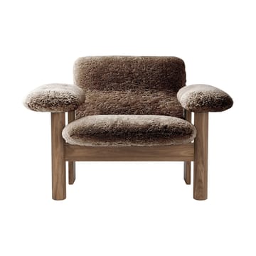 Poltrona Brasilia low back - Walnut-Sahara sheepskin curly - Audo Copenhagen