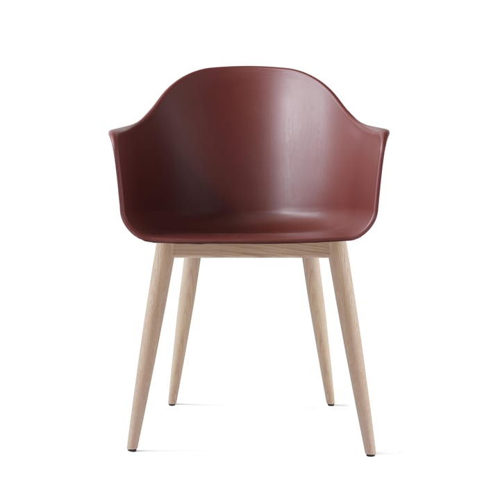 Sedia con braccioli Harbour con gambe in rovere - rosso bruciato - Audo Copenhagen