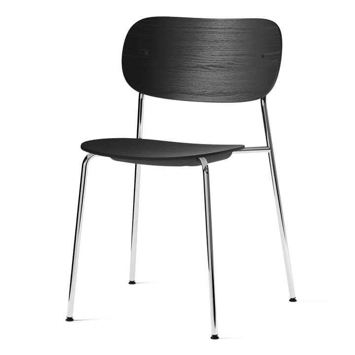 Sedia con gambe cromate Co, rovere nero Audo Copenhagen