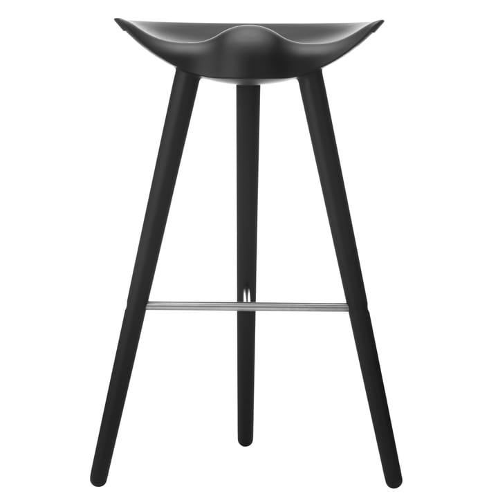 Sgabello da bar ML42, 77 cm - Faggio tinto nero, acciaio - Audo Copenhagen