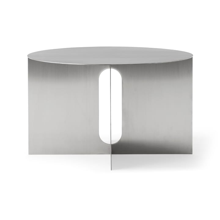 Tavolino Androgyne Ø63 cm - Brushed steel - Audo Copenhagen