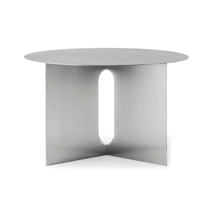 Tavolino Androgyne Ø63 cm, Brushed steel Audo Copenhagen