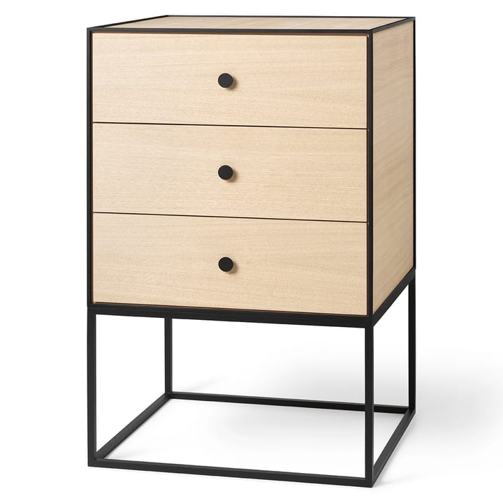 Tavolino con due cassetti Frame 42, rovere Audo Copenhagen