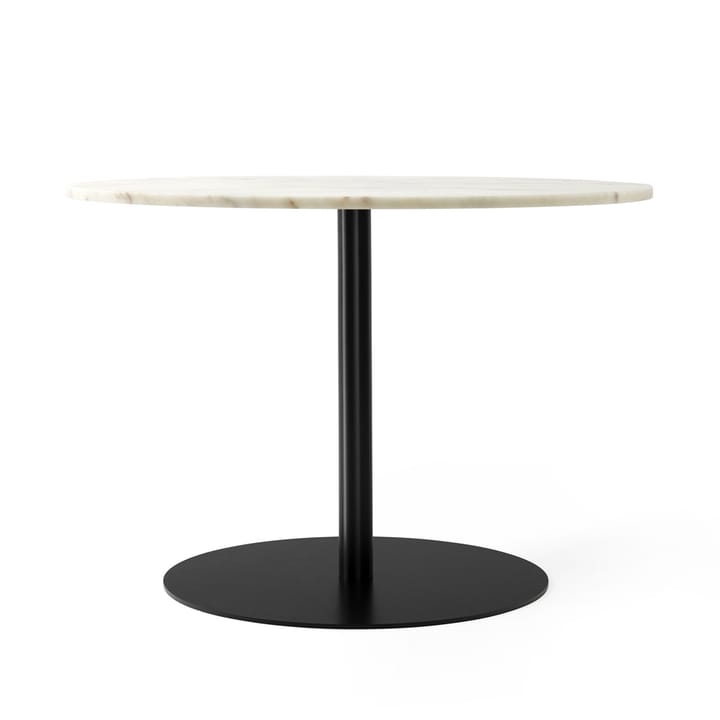 Tavolo da pranzo Harbour Column - marmo bianco sporco, Ø 105 cm, base nera - Audo Copenhagen